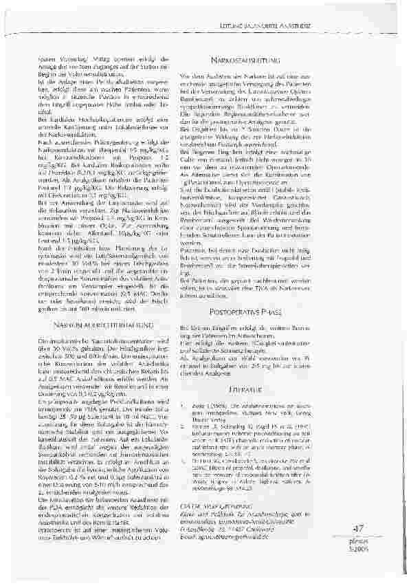 Vorschauseite 2: LEITLINIE BALANCIERTE ANÄSTHESIE