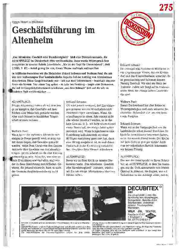 Vorschauseite 1: Geschäftsführung im Altenheim