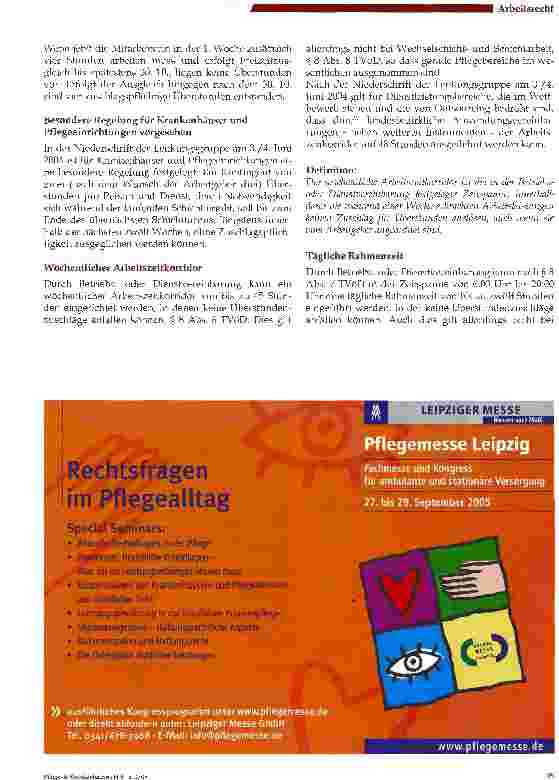 Vorschauseite 2: Der neue TVöD und der geplante TV für Krankenhäuser und Pflegeeinrichtungen
