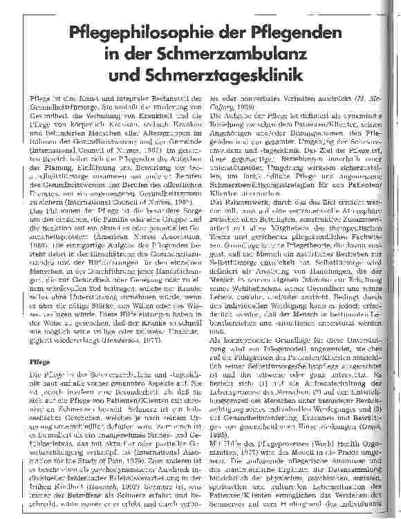 Vorschauseite 4: Pflegetheorie nach Dorothea Orem Von der Pflegephilosophie zur Aufgabenbeschreibung - angewandt in einer Schmerztagesklinik