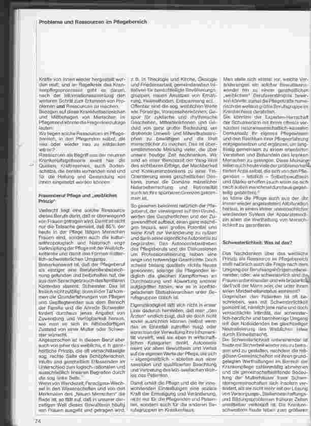 Vorschauseite 2: Probleme und Ressourcen im Pflegebereich