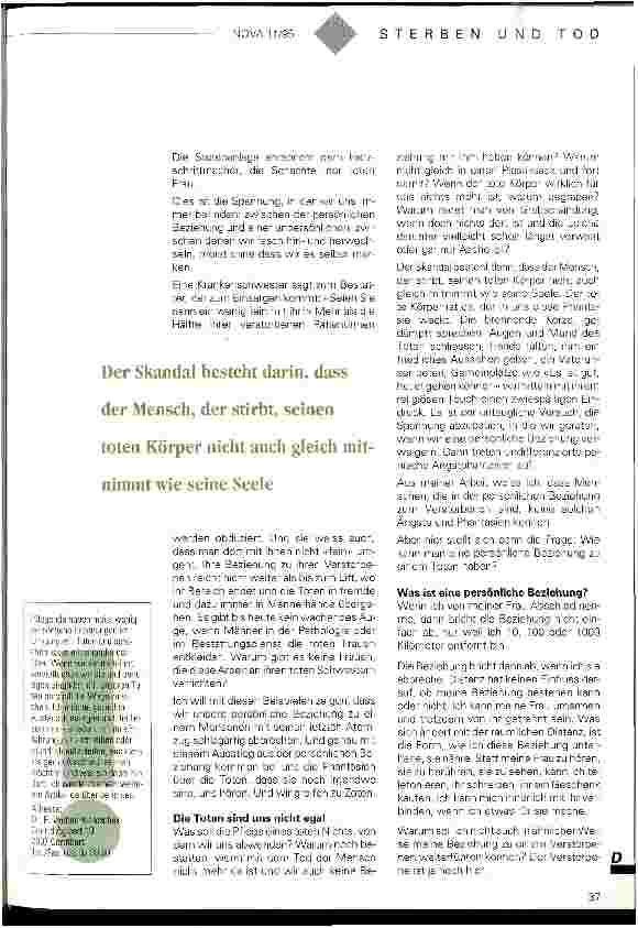 Vorschauseite 3: Die Toten und die Pflegenden