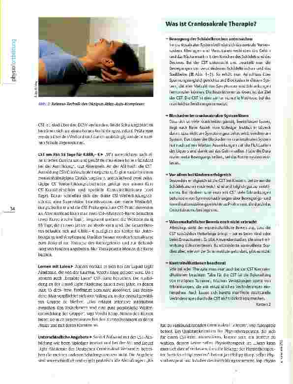 Vorschauseite 3: Fortbildungsführer Craniosakrale Therapie Freie Bahn für den Liquor