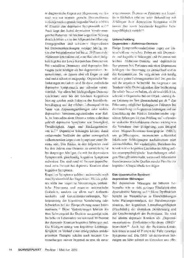 Vorschauseite 2: Die langen Schatten der Depression Was ist das Besondere im Alter?