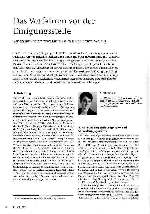 Vorschauseite 1: Das Verfahren vor der Einigungsstelle
