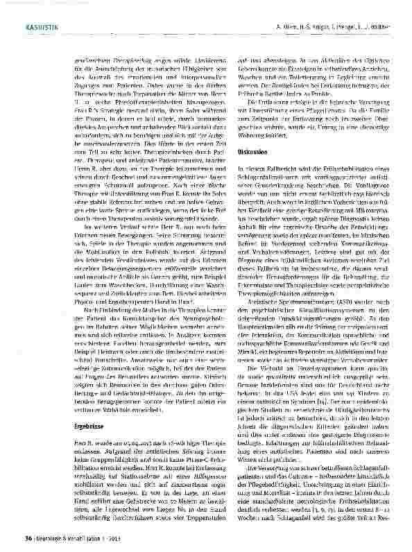 Vorschauseite 4: Erfolgreiche Rehabilitation nach Schlaganfall trotz frühkindlichem Autismus