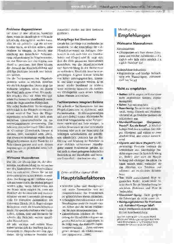Vorschauseite 2: Mundhygiene rettet Leben