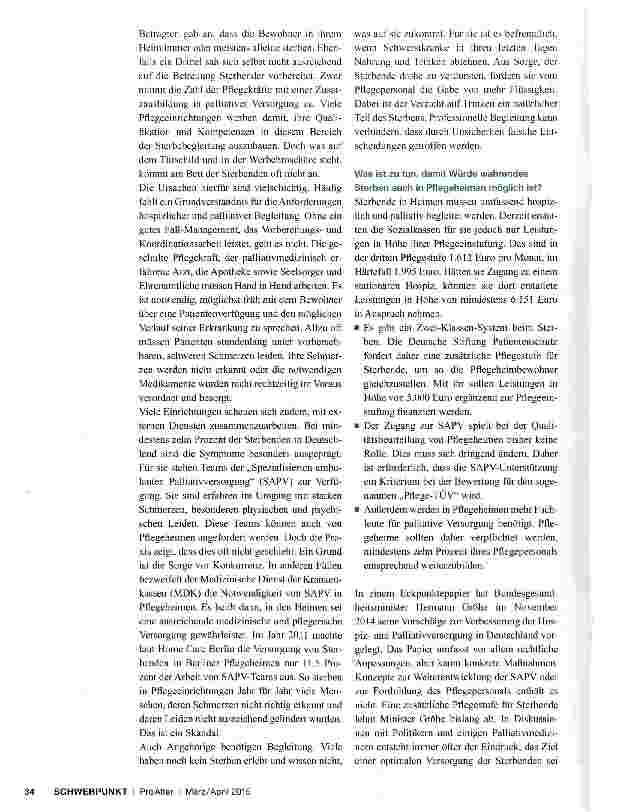 Vorschauseite 2: Kein Sterben zweiter Klasse