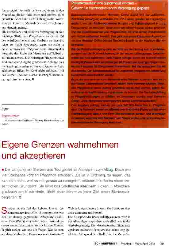 Vorschauseite 3: Kein Sterben zweiter Klasse