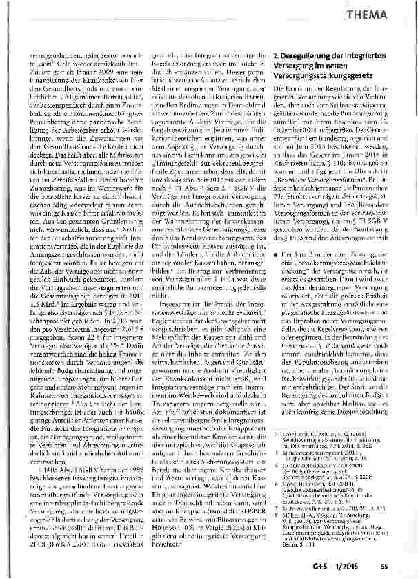 Vorschauseite 2: Vom guten Beispiel lernen Integrierte Versorgung in Deutschland und den USA