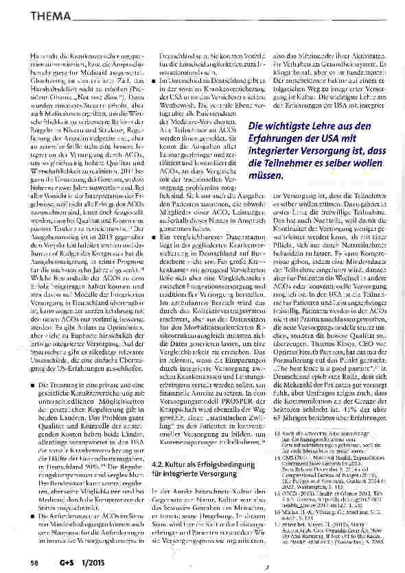 Vorschauseite 5: Vom guten Beispiel lernen Integrierte Versorgung in Deutschland und den USA