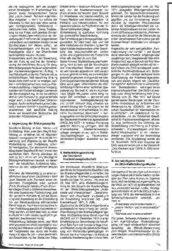 Vorschauseite 2: Notwendigkeit und Bedeutung der Weiterbildung zu Fachpersonal in der Intensivpflege, Anästhesie, Inneren Medizin und Pädiatrie