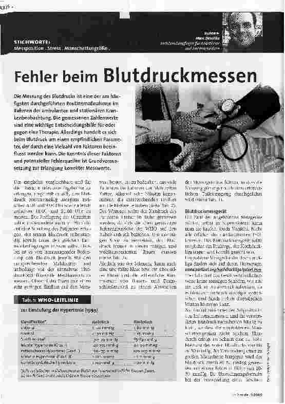 Vorschauseite 1: Fehler beim Blutdruckmessen