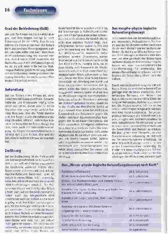 Vorschauseite 3: Lippen-, Kiefer-, Gaumenund Nasenfehlbildung -ein morpho-physio-logisches Behandlungskonzept