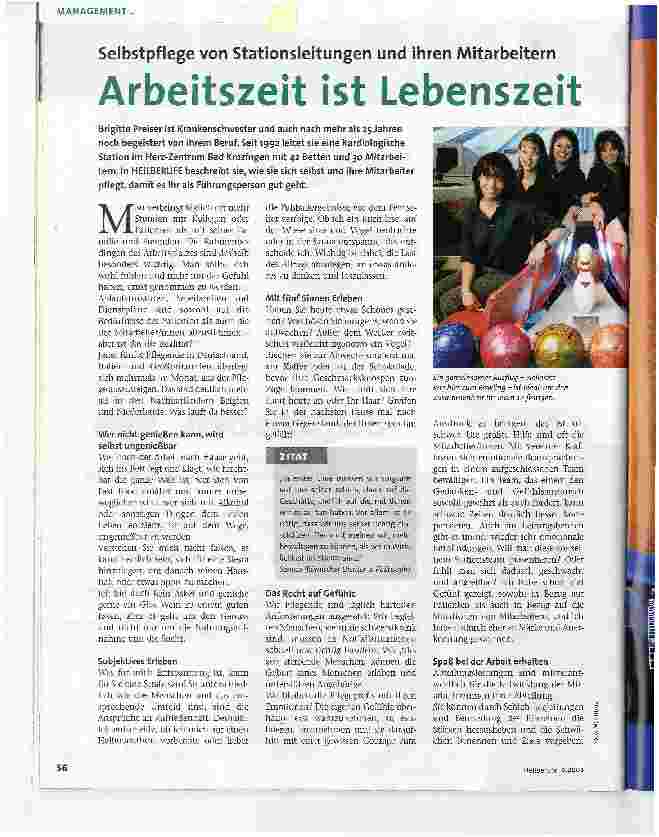 Vorschauseite 1: Arbeitszeit ist Lebenszeit