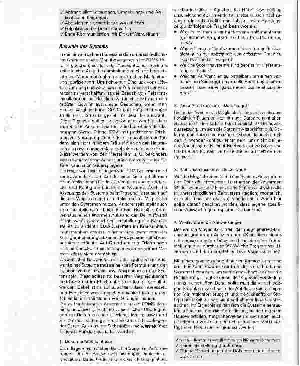 Vorschauseite 4: Empfehlungen zur Beschaffung eines Patientendatenmanagementsystems (PDMS
