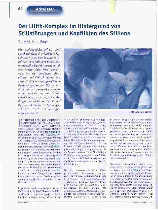 Vorschauseite 1: Der Lilith-Komplex im Hintergrund von Stillstörungen und Konflikten des Stillens
