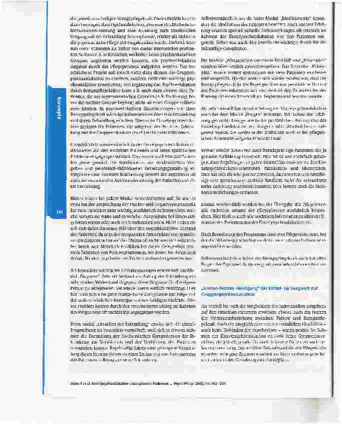 Vorschauseite 4: Einzelpsychoedukation schizophrener Patientenim Rahmen der Bezugspflege