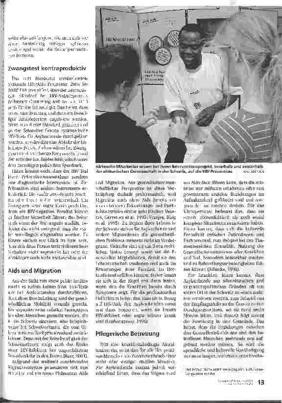 Vorschauseite 2: Prävention statt Zwangstests