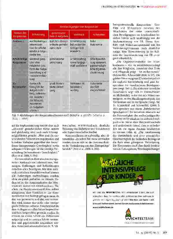 Vorschauseite 5: Implementierung von Entwicklungs-fördernder Betreuung in der Neonatologie aus Sicht der Organisationsberatung Teil 3