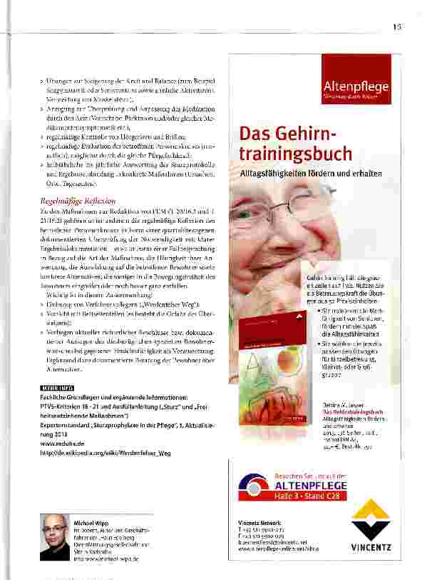 Vorschauseite 2: UMSETZUNG DER PTVS-KRITERIEN 18 BIS 21: STURZ UND FREIHEITSENTZIEHENDE MASSNAHMENProbleme offen kommunizieren