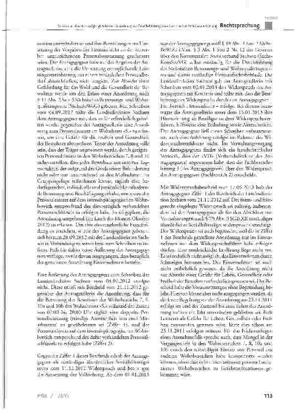 Vorschauseite 3: Zu einer an den Heimträger gerichteten Anordnung zur Gewährleistung einer bestimmten Personalausstattung