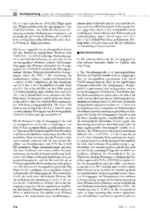 Vorschauseite 4: Zu einer an den Heimträger gerichteten Anordnung zur Gewährleistung einer bestimmten Personalausstattung
