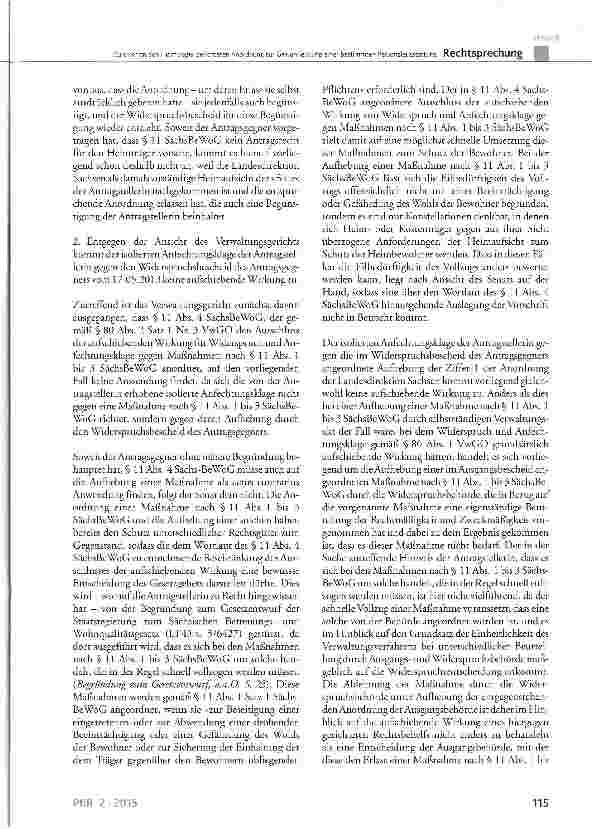 Vorschauseite 5: Zu einer an den Heimträger gerichteten Anordnung zur Gewährleistung einer bestimmten Personalausstattung