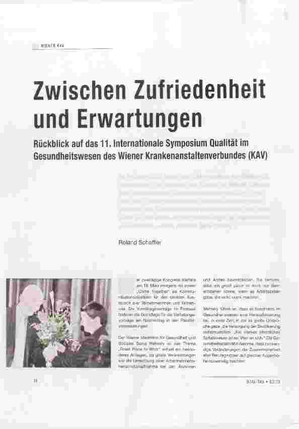 Vorschauseite 1: Zwischen Zufriedenheit und Erwartungen