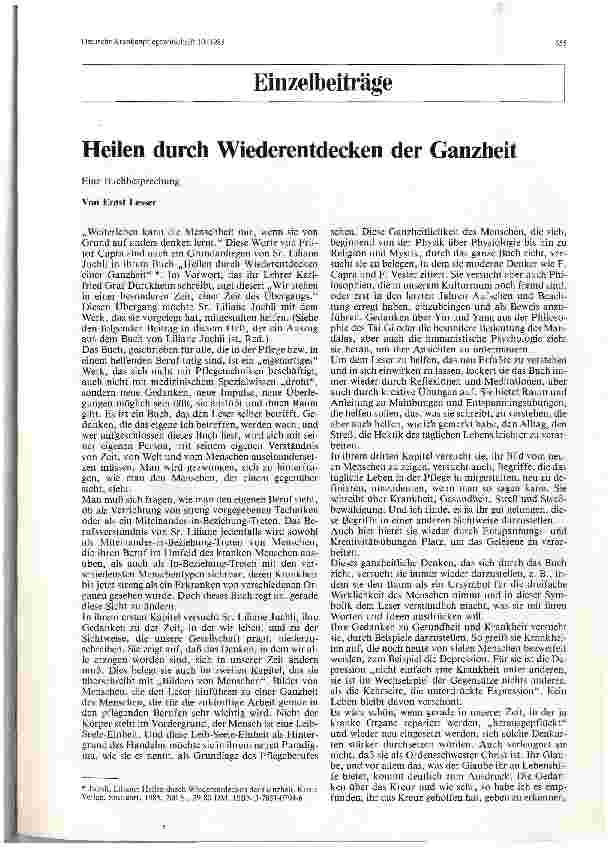 Vorschauseite 1: Heilen durch Wiederentdecken der Ganzheit