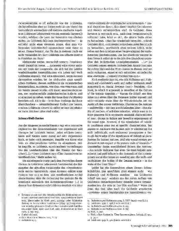 Vorschauseite 2: Einsame Entscheidungen. Zur Wiederkehr einer Problem Konstellation im Werk von Kurt Goldstein