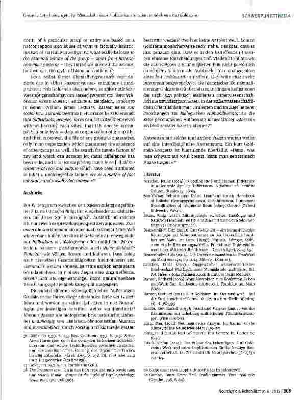 Vorschauseite 6: Einsame Entscheidungen. Zur Wiederkehr einer Problem Konstellation im Werk von Kurt Goldstein