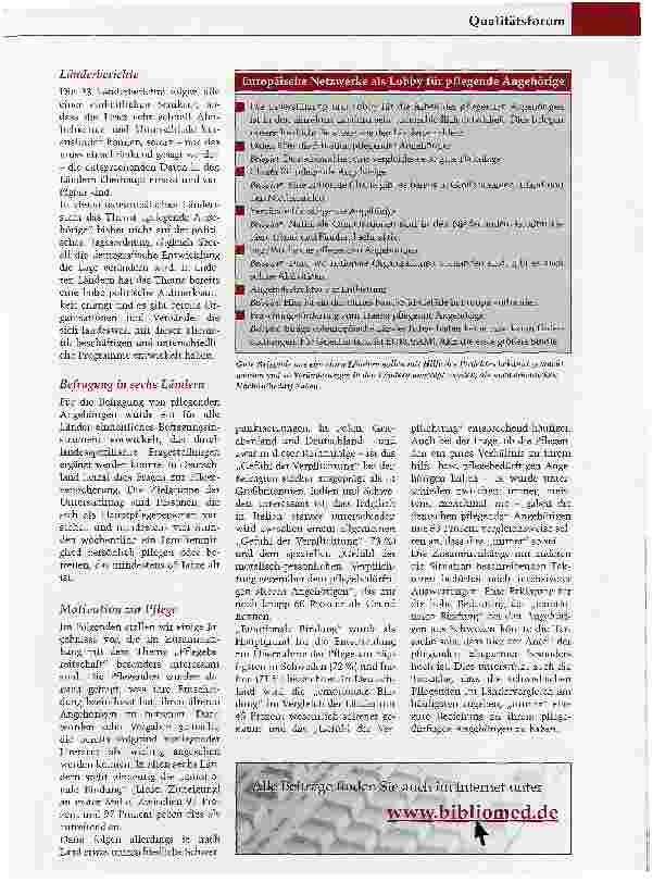Vorschauseite 2: Über den Tellerrand geschaut: Angehörigenpflege in Europa