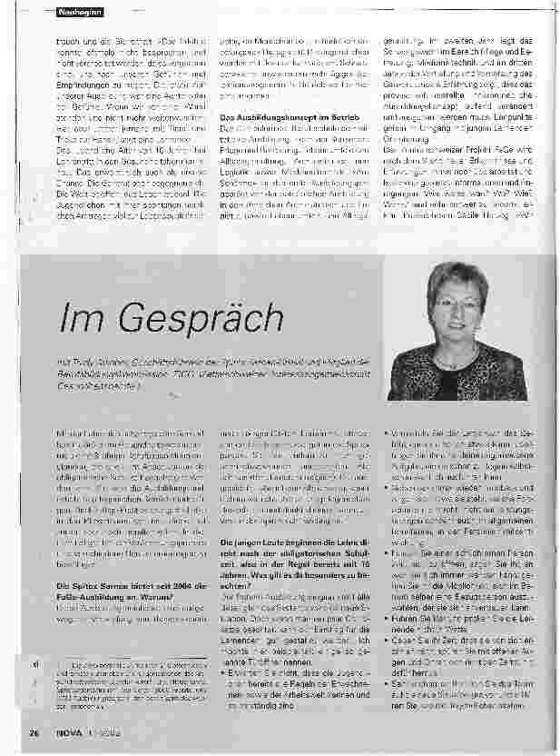 Vorschauseite 3: Fachangestellte Gesundheit (FaGe)Ein neuer Beruf im Pflegebereich