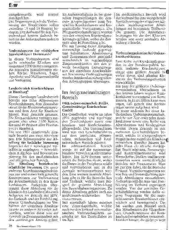 Vorschauseite 2: Verbundsysteme für Krankenhäuser in der BRD
