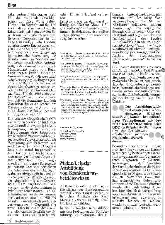 Vorschauseite 4: Verbundsysteme für Krankenhäuser in der BRD