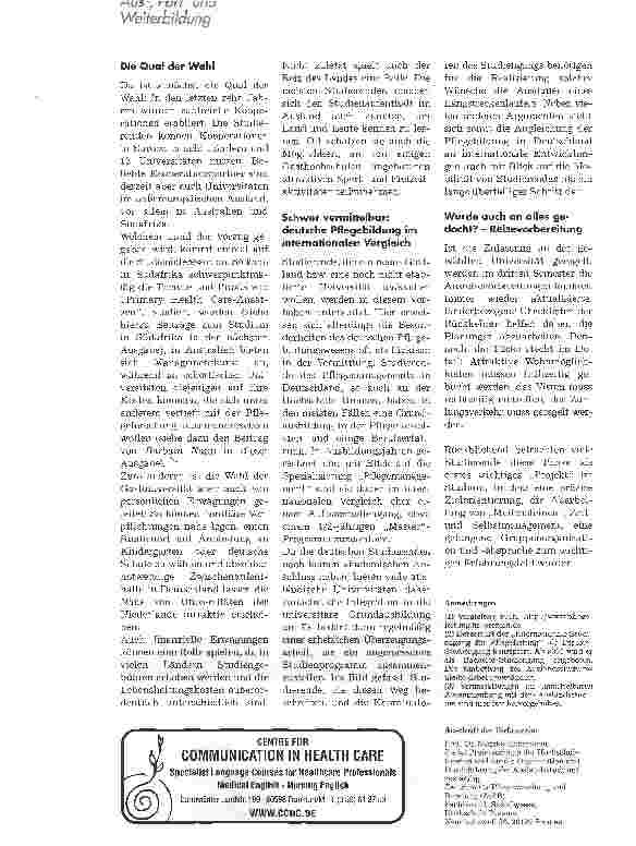 Vorschauseite 2: Pflege und Pflegemanagement im internationalen Vergleich