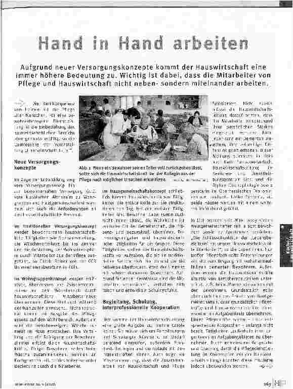 Vorschauseite 1: Hand in Hand arbeiten