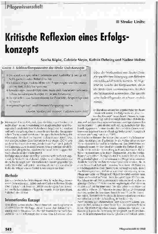 Vorschauseite 1: Kritische Reflexion eines Erfolgskonzepts