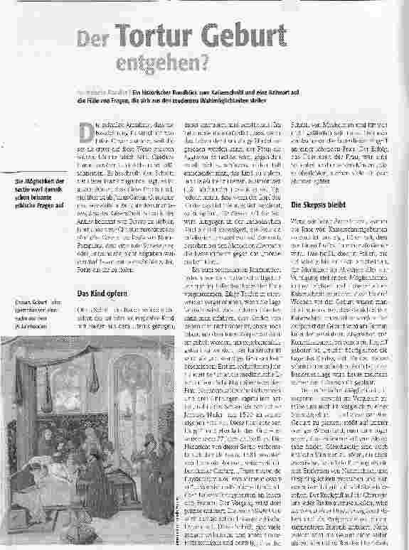 Vorschauseite 1: Der Tortur Geburt entgehen?