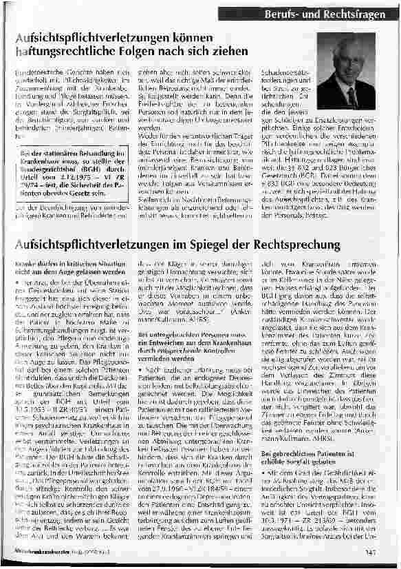 Vorschauseite 1: Aufsichtspflichtverletzungen können haftungsrechtliche Folgen nach sich ziehen