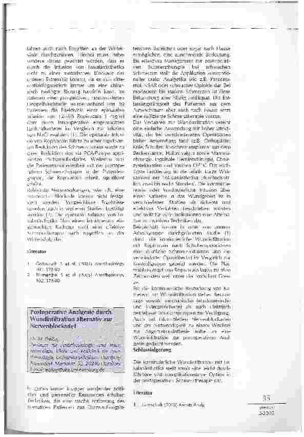 Vorschauseite 4: OPTIMIERUNGSMÖGLICHKEITEN DER SCHMERZTHERAPIE