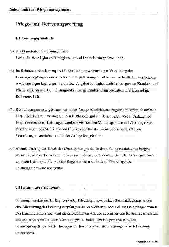 Vorschauseite 6: Mustervertrag für ambulante Pflegedienste