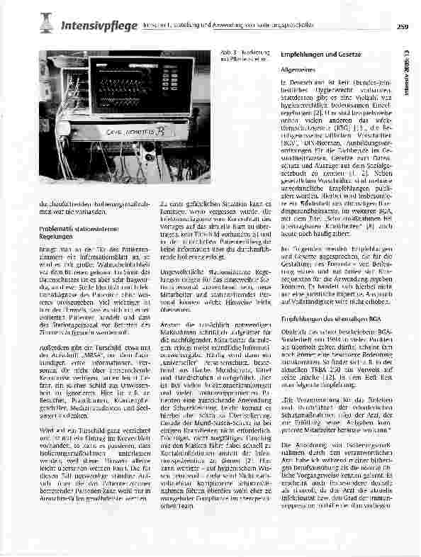 Vorschauseite 5: Erstellung und Anwendung von Isolierungsprotokollen für isolierungspflichtige Intensivpatienten
