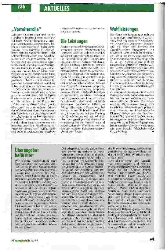 Vorschauseite 2: Betreutes Wohnen ist kein Lotteriespiel mehr Ein Qualitätssiegel schützt hilfsbedürftige Senioren
