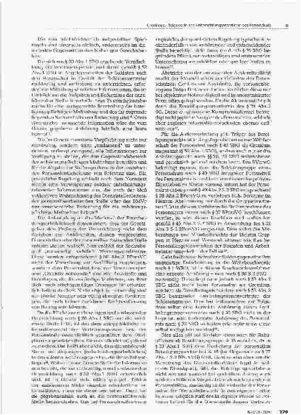 Vorschauseite 3: Reichweite der Unterrichtungsansprüche des Personalrats