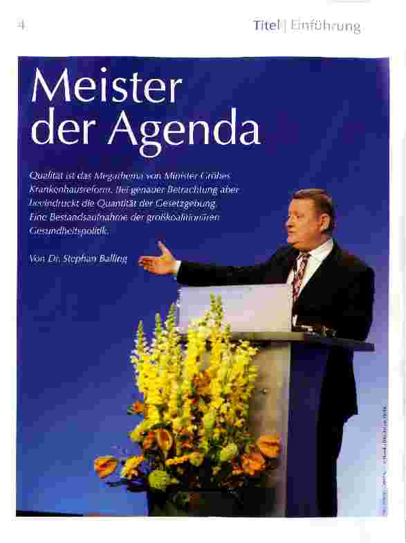 Vorschauseite 1: Meister der Agenda