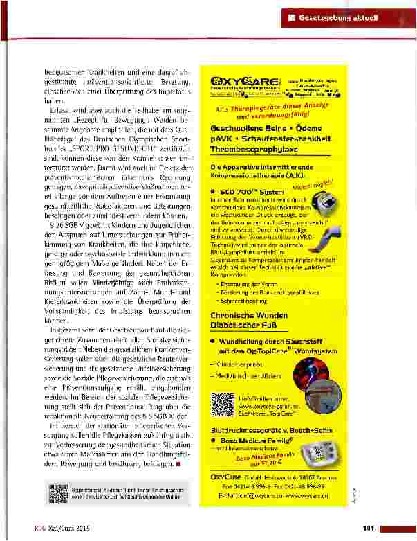 Vorschauseite 2: Entwurf eines Gesetzes zur Stärkung der Gesundheits-förderung und der Prävention (Präventionsgesetz - PrävG)