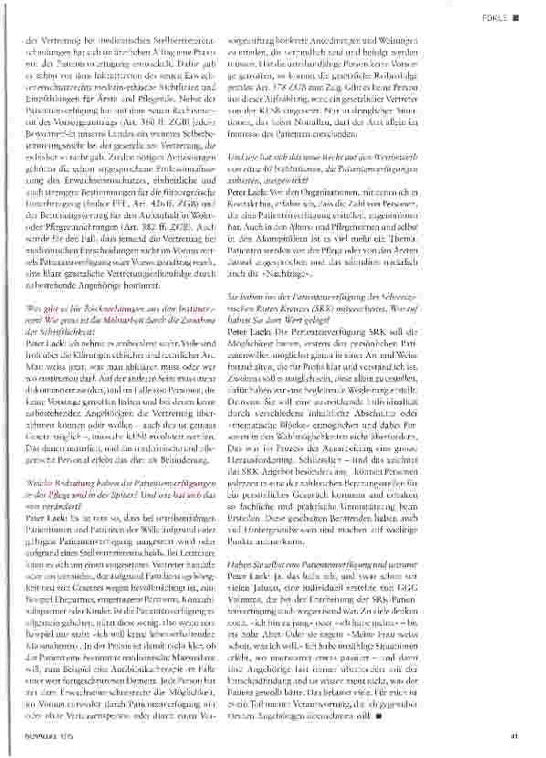 Vorschauseite 2: Die Zahl der Patientenverfügungen hat zugenommen