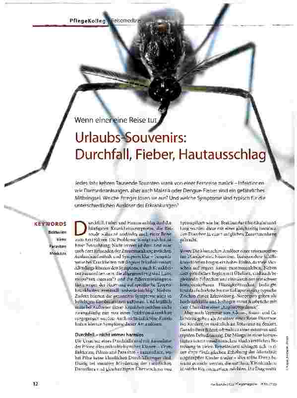 Vorschauseite 1: Urlaubs Souvenirs: Durchfall, Fieber, Hautausschlag